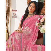 Laxmipati Indu N-2080 Georgette Pink Saree