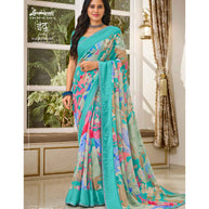 Laxmipati Indu N-2083 Georgette Blue Saree