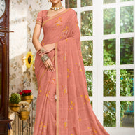 Laxmipati Zinal N-2107 Chiffon Peach Saree