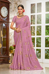 Laxmipati Zinal N-2109 Chiffon Mauve Saree