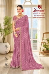 Laxmipati Ritika N-2119 Satin Chiffon Mauve Saree