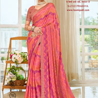 Laxmipati Ritika N-2122 Satin Chiffon Multicolor Saree