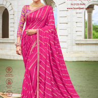 Laxmipati Diwani N-2123 Chiffon Pink Saree