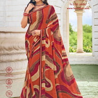 Laxmipati Diwani N-2130 Georgette Multicolor Saree