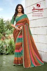 Laxmipati Diwani N-2133 Chiffon Multicolor Saree