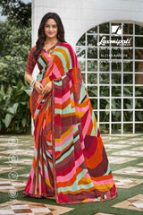 Laxmipati Diwani N-2148 Georgette Multicolor Saree