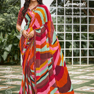 Laxmipati Diwani N-2148 Georgette Multicolor Saree