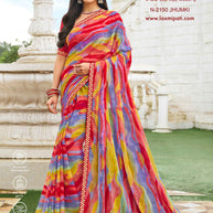Laxmipati Diwani N-2150 Chiffon Multicolor Saree