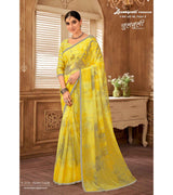 Laxmipati Chulbuli N-2155 Chiffon Yellow Saree