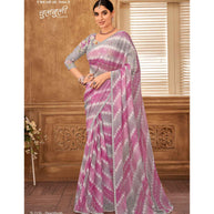 Laxmipati Chulbuli N-2156 Chiffon Purple Saree