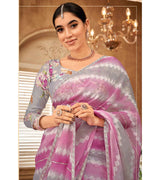 Laxmipati Chulbuli N-2156 Chiffon Purple Saree