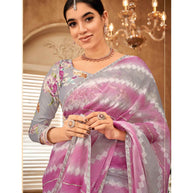Laxmipati Chulbuli N-2156 Chiffon Purple Saree