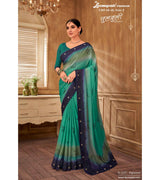 Laxmipati Chulbuli N-2157 Satin Chiffon Blue Saree