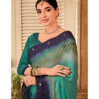 Laxmipati Chulbuli N-2157 Satin Chiffon Blue Saree