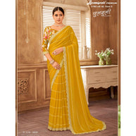 Laxmipati Chulbuli N-2158 Satin Yellow Saree