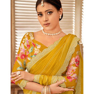 Laxmipati Chulbuli N-2158 Satin Yellow Saree
