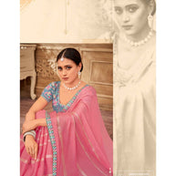 Laxmipati Chulbuli N-2161 Satin Chiffon Pink Saree