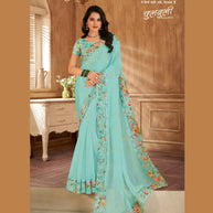 Laxmipati Chulbuli N-2162 Satin Blue Saree