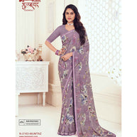 Laxmipati Gulbhar N-2163 Georgette Purple Saree