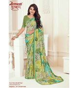 Laxmipati Gulbhar N-2164 Georgette Green Saree