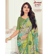 Laxmipati Gulbhar N-2164 Georgette Green Saree