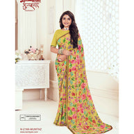 Laxmipati Gulbhar N-2166 Georgette Mustard Saree