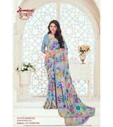 Laxmipati Gulbhar N-2170 Georgette Blue Saree