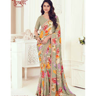 Laxmipati Gulbhar N-2173 Georgette Beige Saree