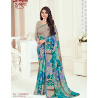 Laxmipati Gulbhar N-2174 Georgette Grey Saree