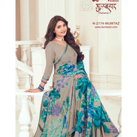 Laxmipati Gulbhar N-2174 Georgette Grey Saree