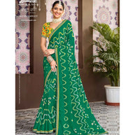 Laxmipati Amrit Varsha N-2189 Chiffon Green Saree