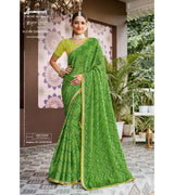 Laxmipati  Amrit Varsha N-2194 Chiffon Green Saree