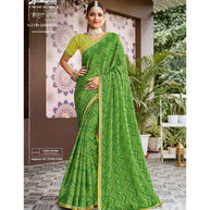 Laxmipati  Amrit Varsha N-2194 Chiffon Green Saree