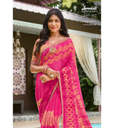 Laxmipati Amrit Varsha N-2197 Chiffon Pink Saree