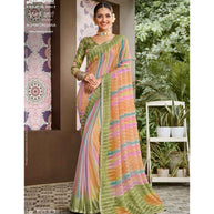Laxmipati Amrit Varsha N-2198 Chiffon Multicolor Saree