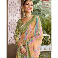 Laxmipati Amrit Varsha N-2198 Chiffon Multicolor Saree