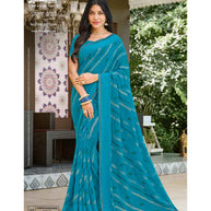 Laxmipati Amrit Varsha N-2199 Chiffon Blue Saree