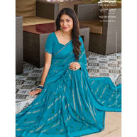 Laxmipati Amrit Varsha N-2199 Chiffon Blue Saree