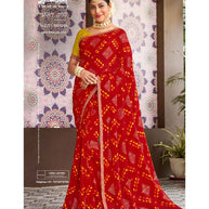 Laxmipati Amrit Varsha N-2201 Chiffon Red Saree