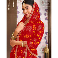 Laxmipati Amrit Varsha N-2201 Chiffon Red Saree