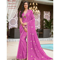 Laxmipati Amrit Varsha N-2204 Chiffon Pink Saree