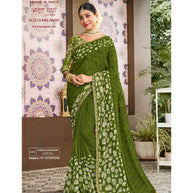 Laxmipati Amrit Varsha N-2213 Chiffon Green Saree