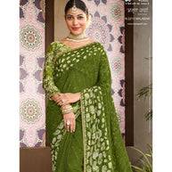 Laxmipati Amrit Varsha N-2213 Chiffon Green Saree