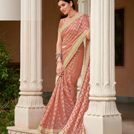 Laxmipati Gud_Chini N-2231 Naylon Peach Saree