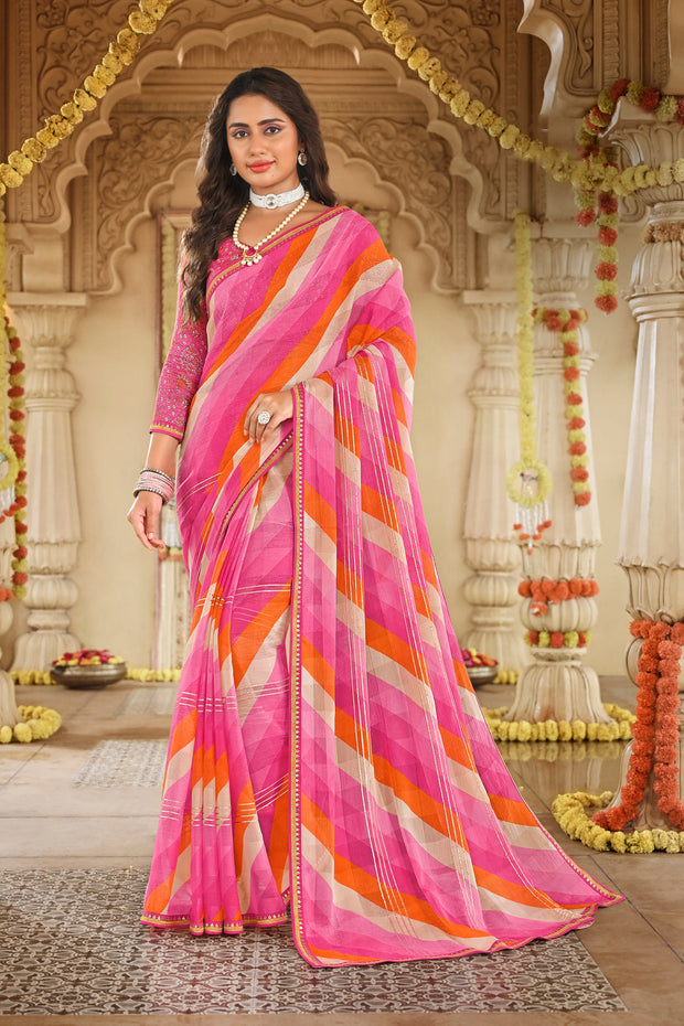 Laxmipati Dhanlaxmi N-2251 Chiffon Multicolor Saree