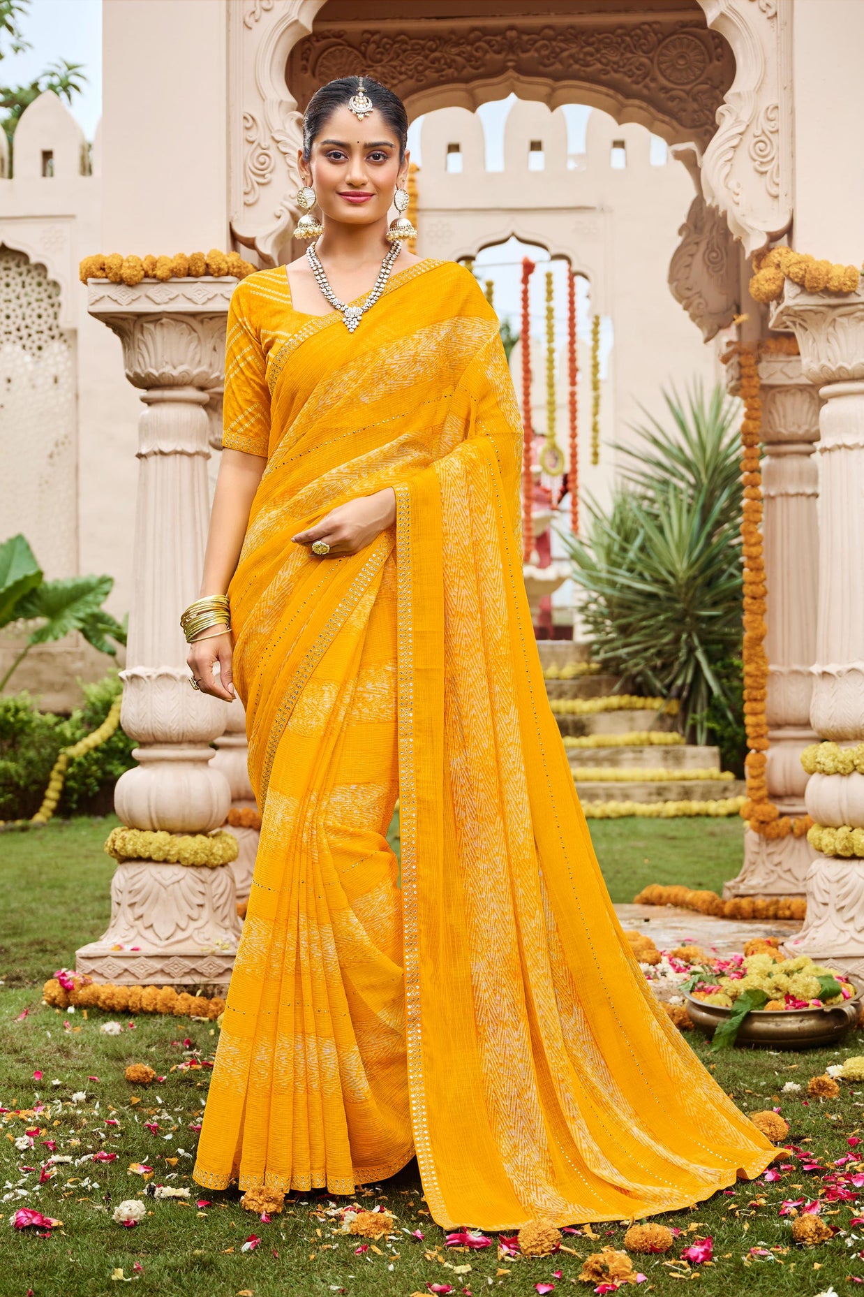 Laxmipati Dhanlaxmi N-2262 Art Silk Mustard Saree