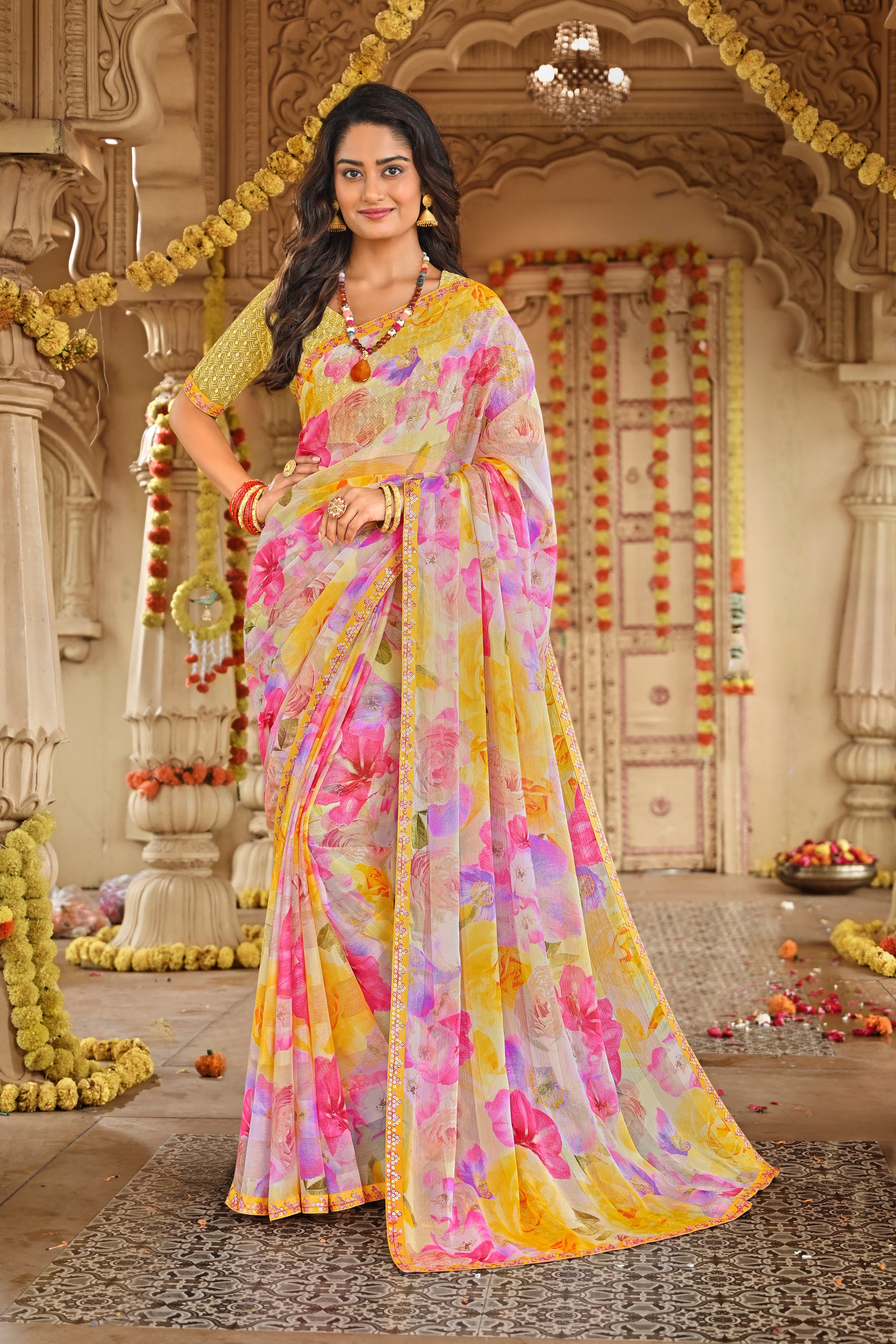 Laxmipati Dhan_Laxmi N-2270 Satin Multicolor Saree