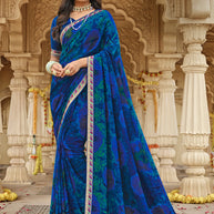 Laxmipati Dhanlaxmi N-2275 Georgette Blue Saree