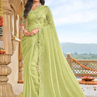 Laxmipati Dhan_laxmi N-2282 Silk Pista Green Saree