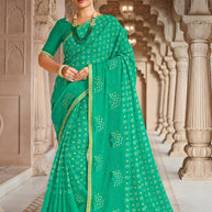 Laxmipati Dairy_Milk N-2284 Chiffon Green Saree